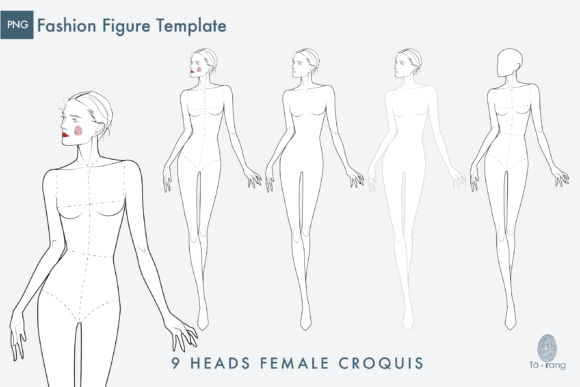 Download Female Fashion Figure/Croqui Templates - Female Collection