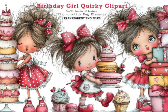 Download Birthday Girl Quirky Clipart - Girl Collection