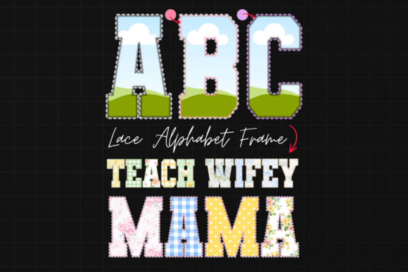 Download Lace Alphabet Canva Font Frame Template - Canva font Collection