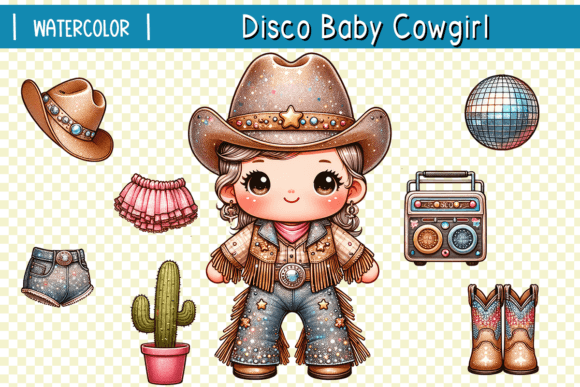 Download Disco Baby Cowgirl Accessories Clipart - Girl Collection